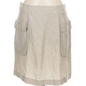Celine Cream Mini Skirt with Pockets